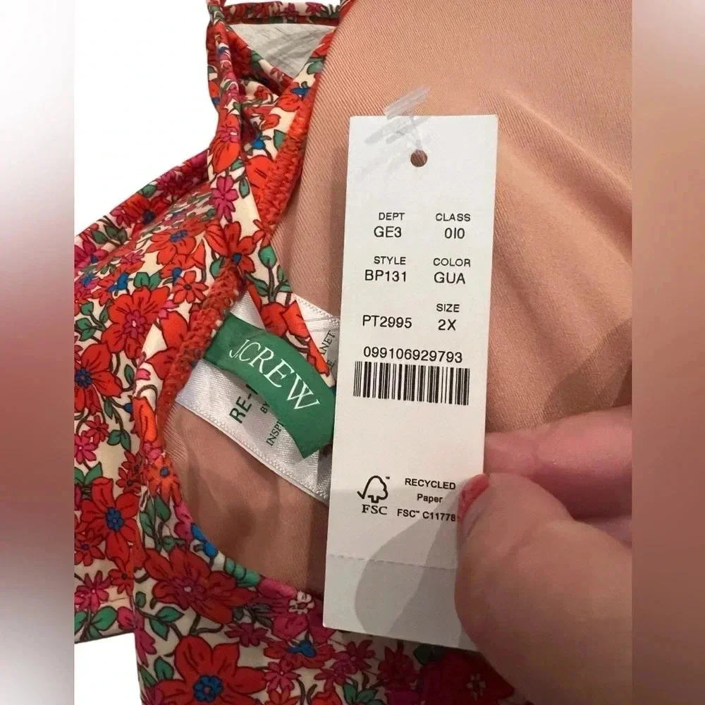 NWT J Crew French Bikini Top
